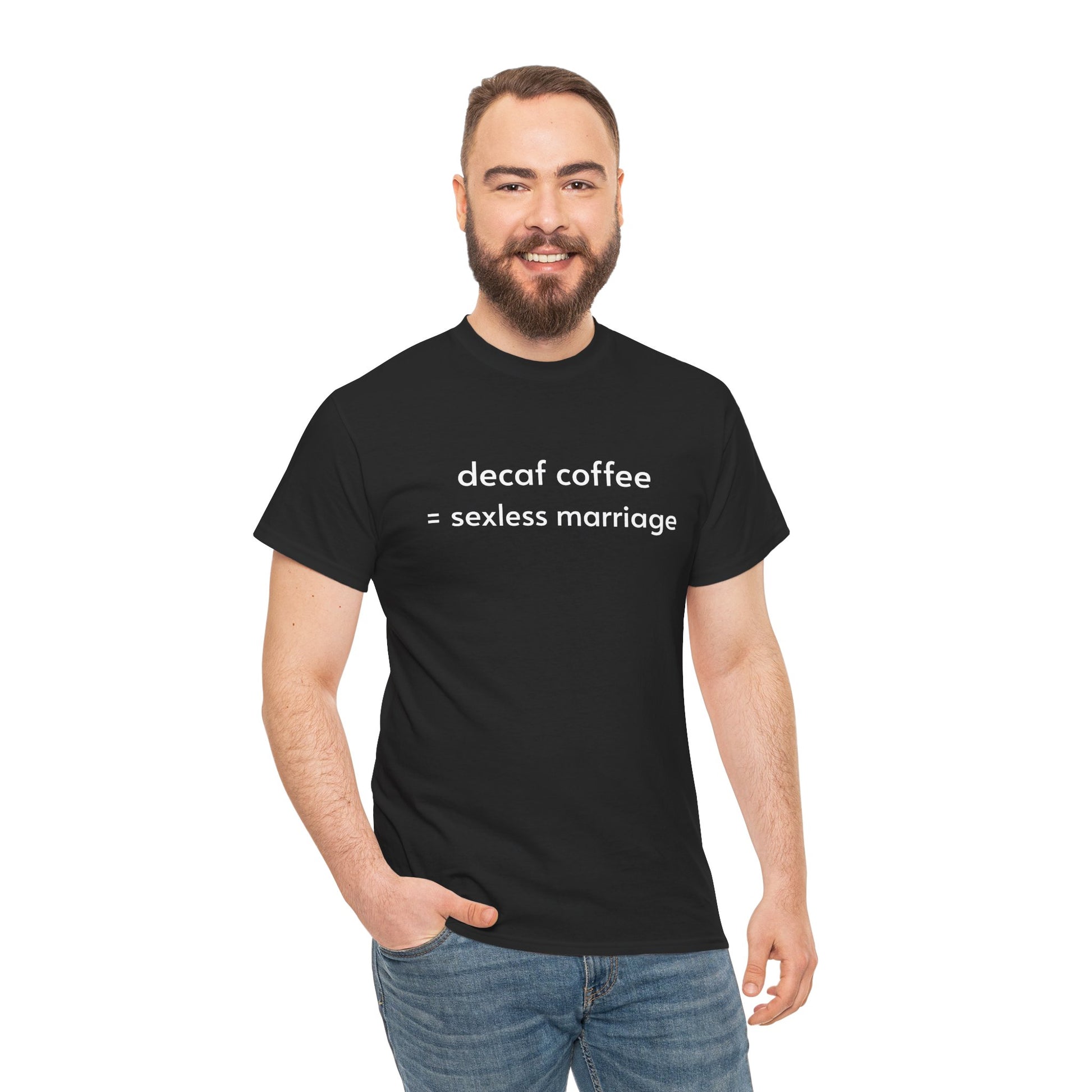 Unisex Heavy Cotton Tee - Decaf Coffee