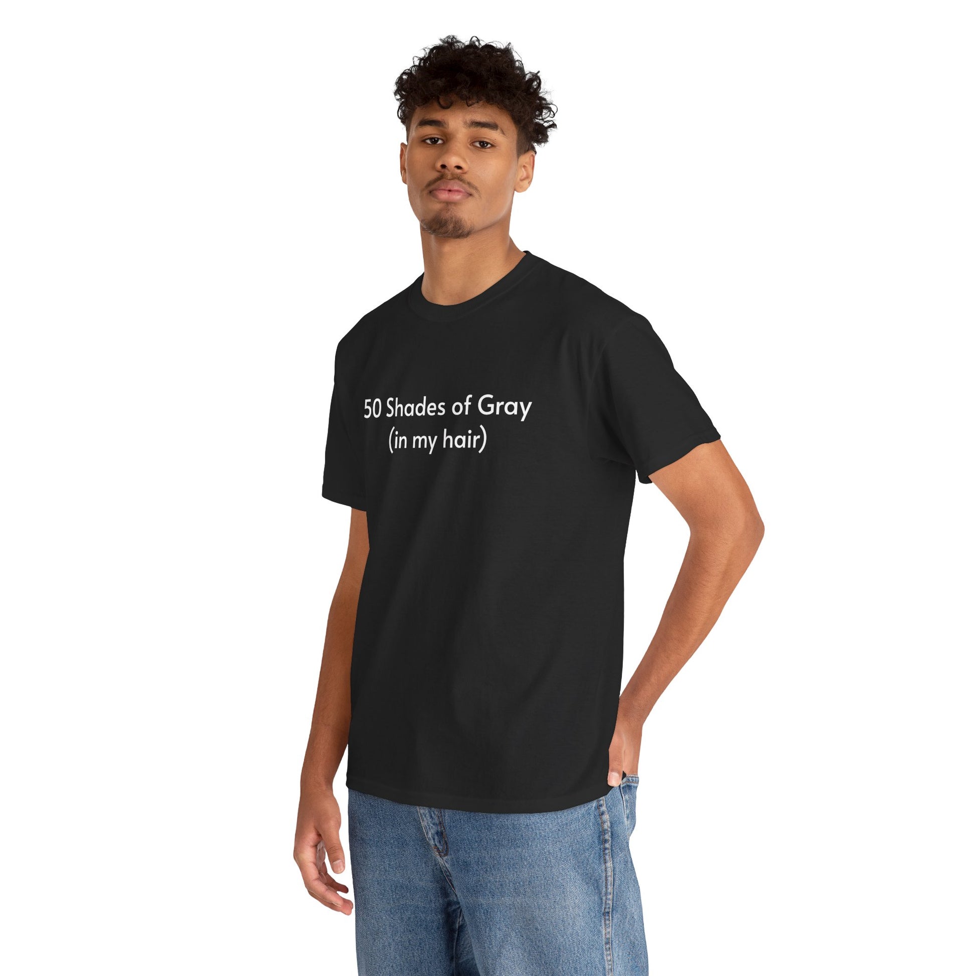 Unisex Heavy Cotton Tee - 50 Shades of Gray Hair