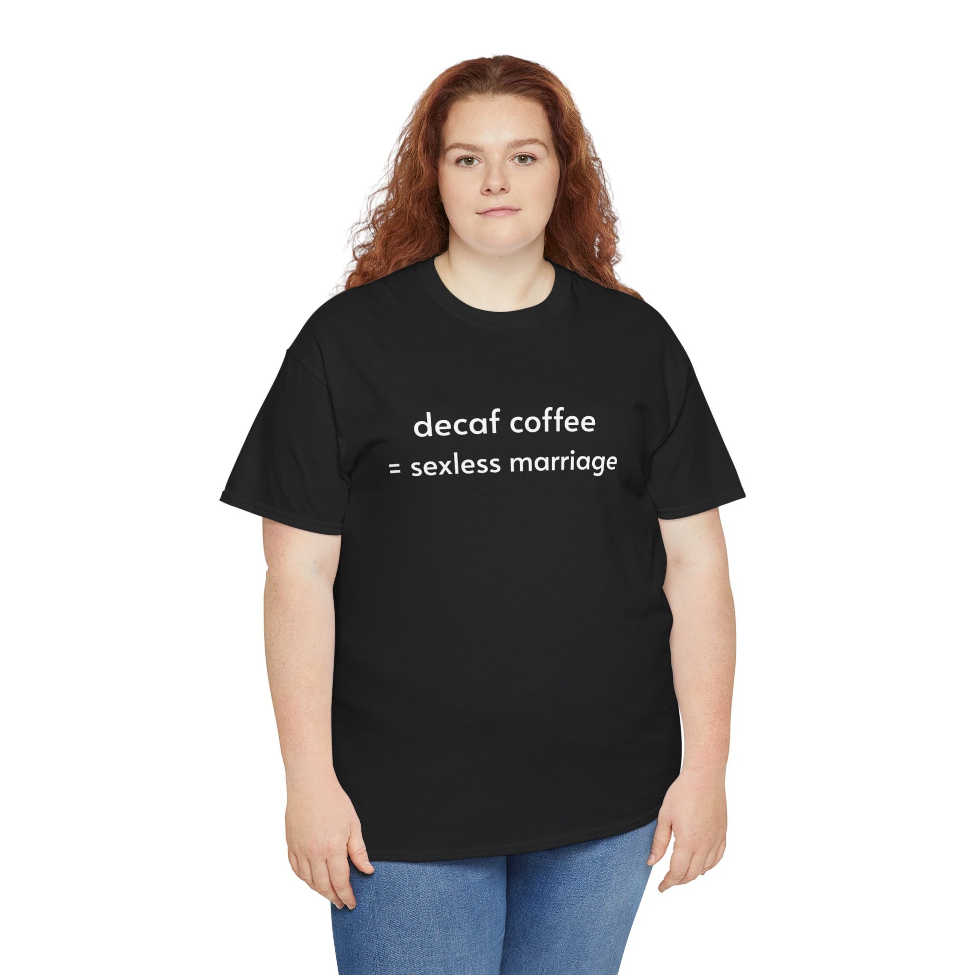 Unisex Heavy Cotton Tee - Decaf Coffee